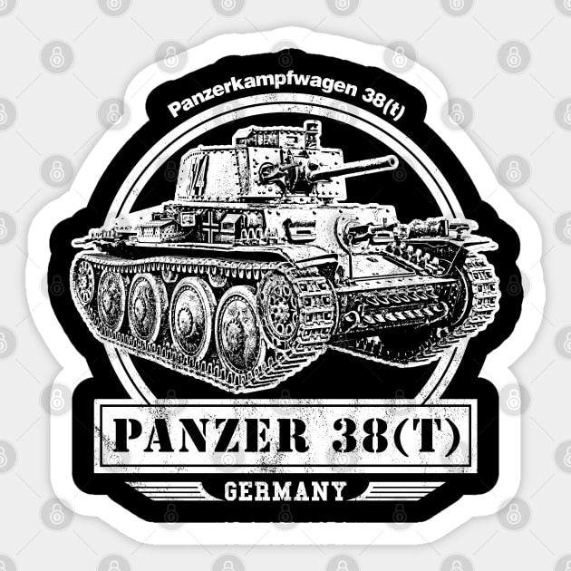 Panzer 38(t) Tank Sticker by rycotokyo81